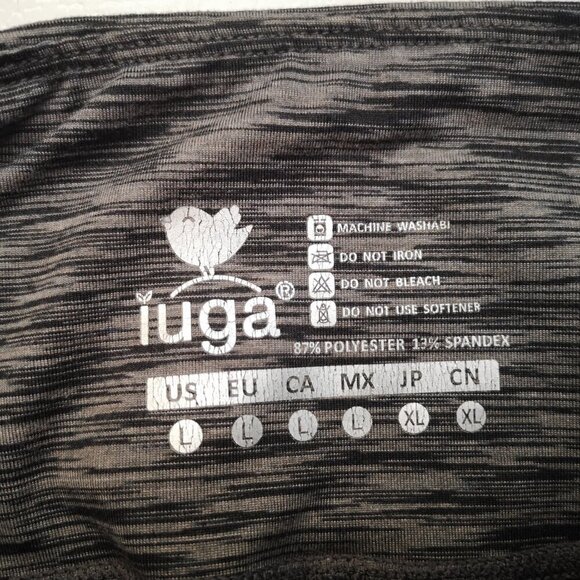 Iuga Ladies Size Large Dark & Light Grey Full Length Leggings - Picture 3 of 11